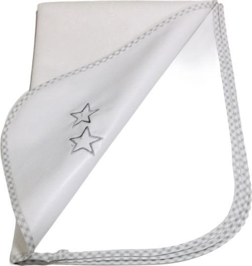 Figlio Bino Stars Wasserdichtes Wickeltuch Γκρι Αστέρια Gray 50x70cm.