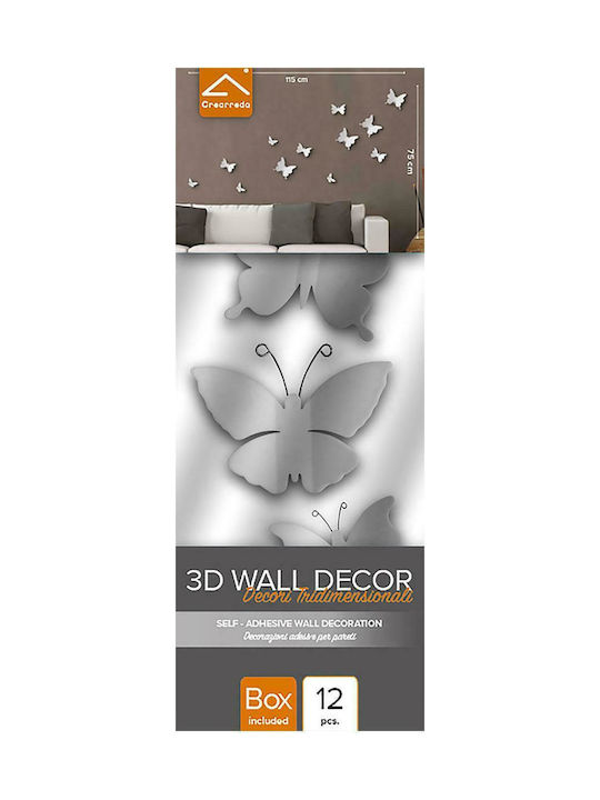 Decorative Wall Sticker Butterflies 3D 12 Pieces Ango