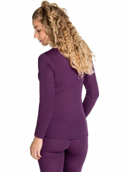 Odlo Active Warm Eco Charisma Ισοθερμική Μπλούζα Μωβ