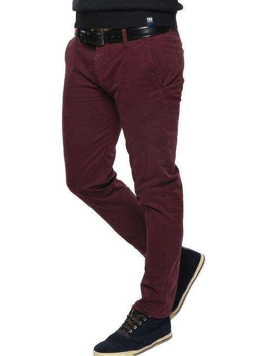 Hose Chino Elastisch Burgundisch