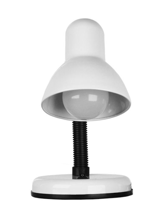 GloboStar Student Office Lamp with Flexible Arm for Socket E27 14x32cm in White Color