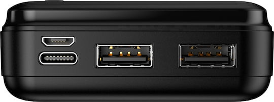 Maxlife MXPB-01 Power Bank 20000mAh με 2 Θύρες USB-A Μαύρο