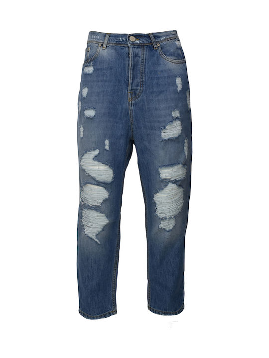 Gege2 Men's Jeans Pants Elastic Blue