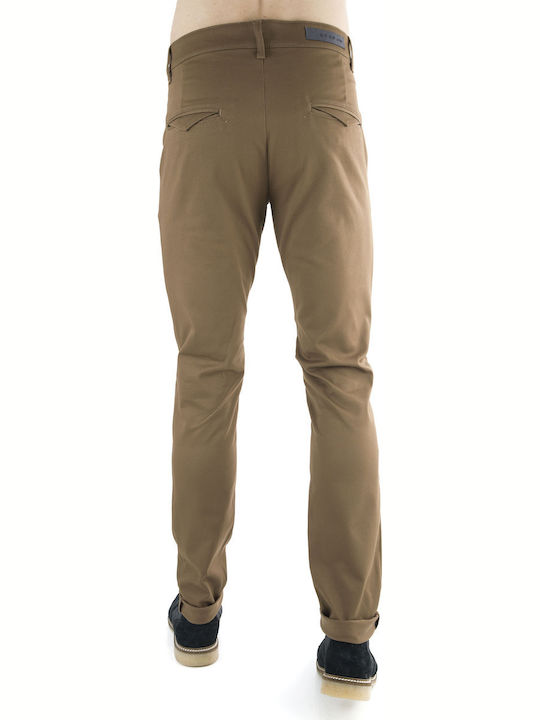 Stefan Fashion Men's Trousers Chino in Slim Fit Beige