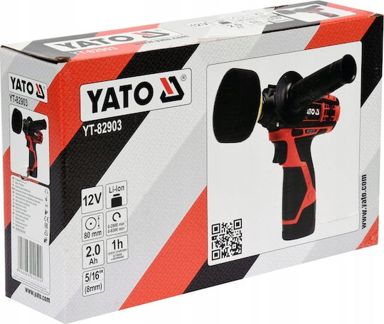 Yato YT-82903 Περιστροφικός Αλοιφαδόρος Brushless 12V 1x2Ah με Ταχύτητα 800-8300rpm & Ρύθμιση Στροφών
