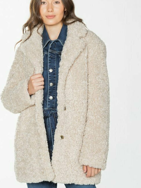 Gretta Women's Short Fur Beige