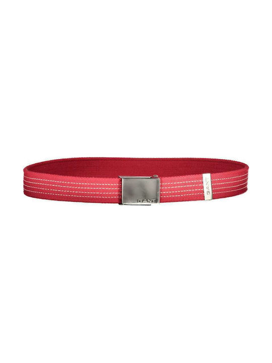 Gant Men's Fabric Webbing Belt Belt Red