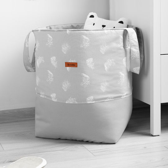 Sensillo Children's Laundry Basket made of Fabric Gray 35x35x47cm 1pcs