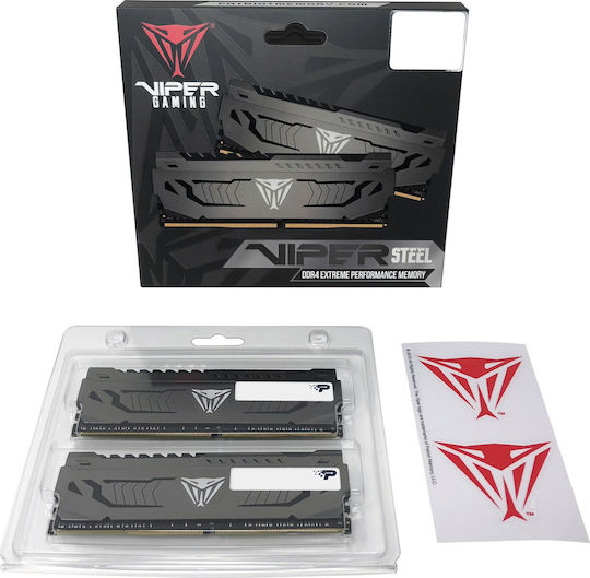 Patriot Viper Steel 32GB DDR4 RAM cu 2 module (2x16GB) și Viteză