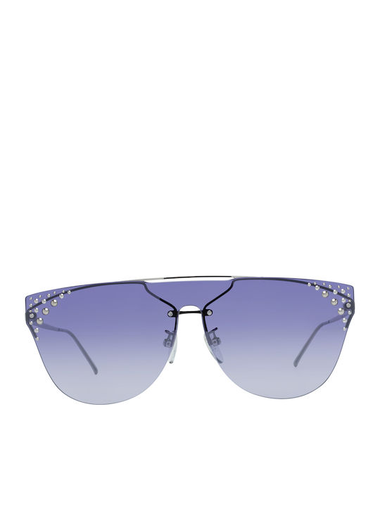 Furla Women's Sunglasses with Silver Metal Frame and Blue Gradient Lens SFU225 579X