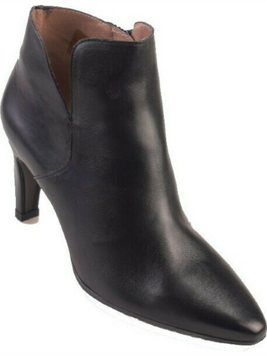 Wonders Leather Women's Ankle Boots Black