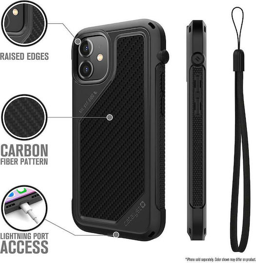 Catalyst Vibe Задна корица Пластмаса 1.2мм с Каишка Черен (iPhone 12 mini)