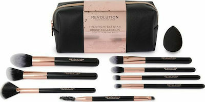 Revolution Beauty Professional Synthetic Make Up Brush Set The Brightest Star Collection 9pcs