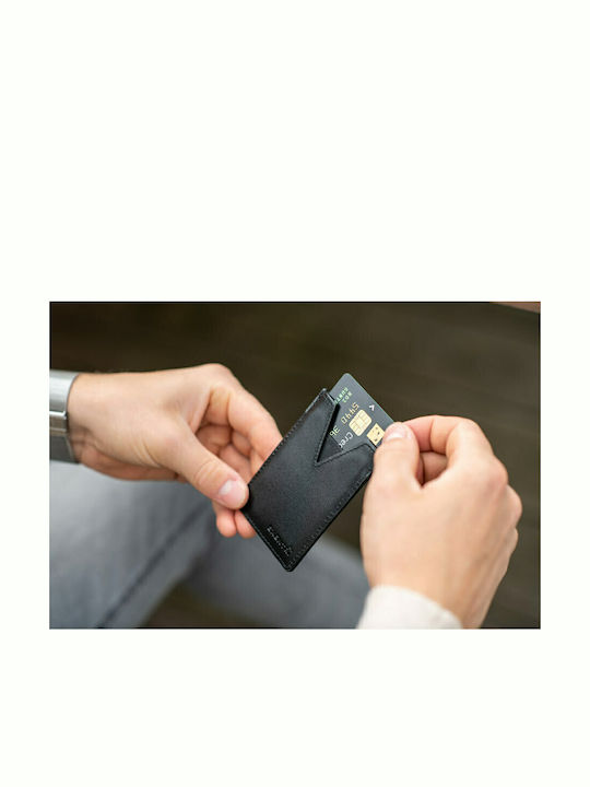 Дървен Мъжки Портфейл За Карти Черен