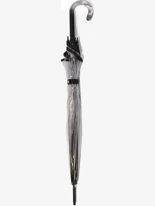 Benzi Umbrella with Walking Stick Transparent/Black