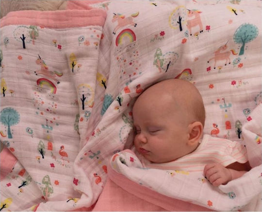 Bizzi Growin Baby Blanket Cot Wonderland 110x130cm