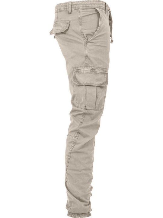 Ανδρικό Παντελόνι Cargo Regular Fit Μπεζ