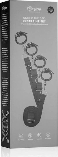 Easytoys Σετ για Δέσιμο στο Κρεβάτι σε Μαύρο Χρώμα