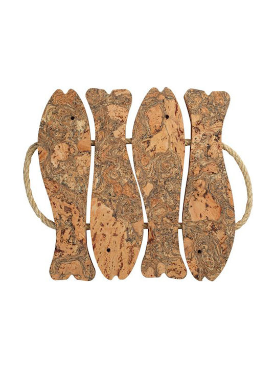 T&G Ocean Fish Σουπλά από Φελλό Μπεζ 26.3x26.3cm