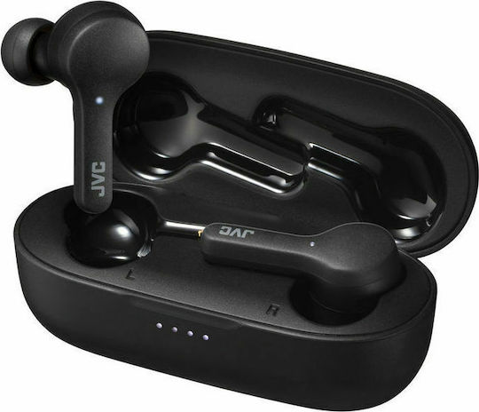 JVC HA-A7T In-Ear Bluetooth-Freisprecheinrichtung Kopfhörer mit Schweißresistenz und Ladeetui Schwarz