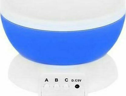Factory Led Rotating Kids Projector Lamp with Star Projection Blue 12x12x13.5εκ.