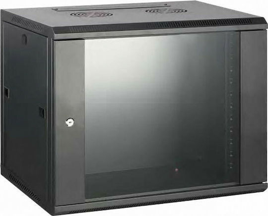 Safewell Επιτοίχια Καμπίνα Rack 6U 54x60x37cm Μαύρο SMC5606