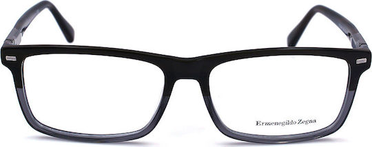 Zegna Men's Acetate Prescription Eyeglass Frame Black EZ5046 062