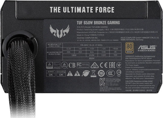 Asus TUF-GAMING-650B 650W Black Computer Power Supply Full Wired 80 Plus Bronze