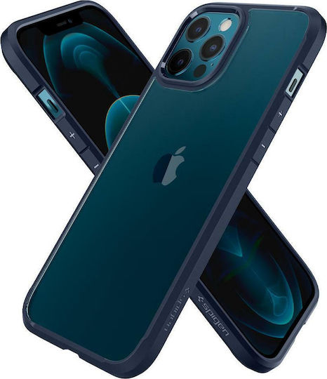 Spigen Ultra Hybrid Back Cover Plastic / Silicone Set with Glass Navy Blue (iPhone 12 Pro Max) ACS02248