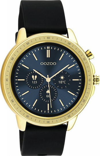Oozoo Q00301 45mm Smartwatch με Παλμογράφο (Χρυσό)