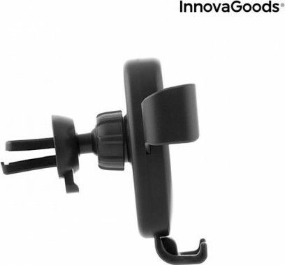 InnovaGoods Auto Handyhalterung mit verstellbaren Haken und Kabelloses Laden Schwarz