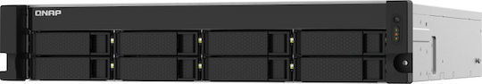 QNap TS-832PXU-RP-4G NAS Rack με 8 θέσεις για HDD/SSD και 4 θύρες Ethernet