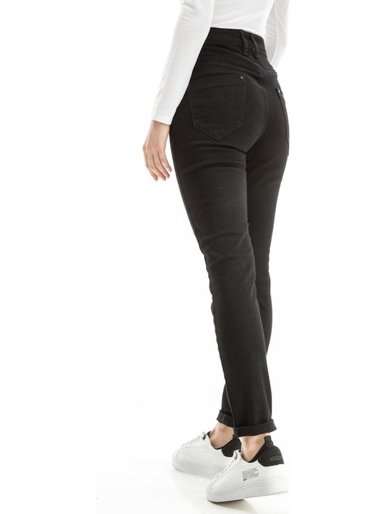 Edward Jeans Biana Hoch tailliert Damenjeanshose Schwarz