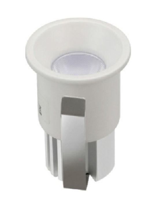VK Lighting Round Metallic Recessed Spot with Integrated LED and Warm White Light 3W 220V White 5x5cm. 1pcs VK Lighting Round Metallic Recessed Spot with Integrated LED and Warm White Light 3W 220V White 5x5cm. 1pcs