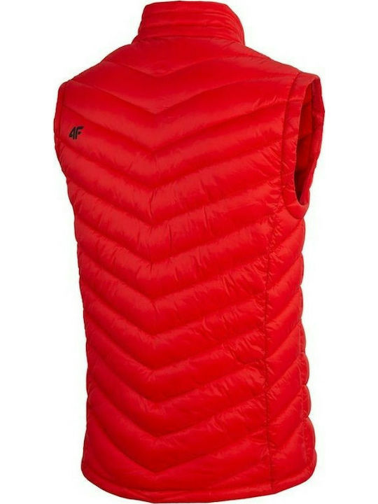 4F Ärmellos Herren Jacke Puffer Rot