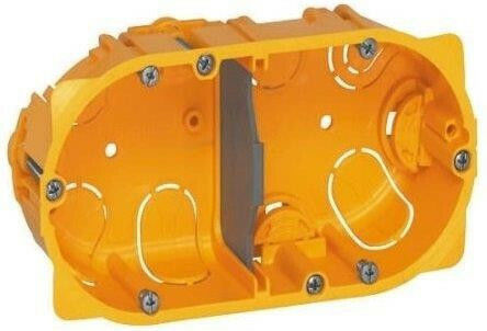 Legrand Batibox Flush Electrical Box Branching for Plasterboard Switch 2 Positions (142x73x40mm) in Orange Color 080042