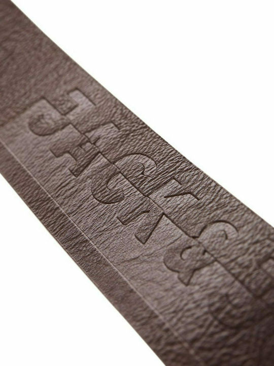 Men's Belt from Artificial Leather Black Coffee