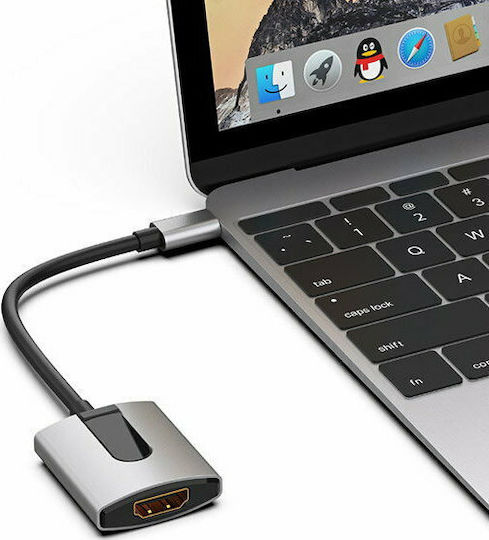 4Smarts Μετατροπέας USB-C male σε HDMI female Ασημί 1τμχ 2671