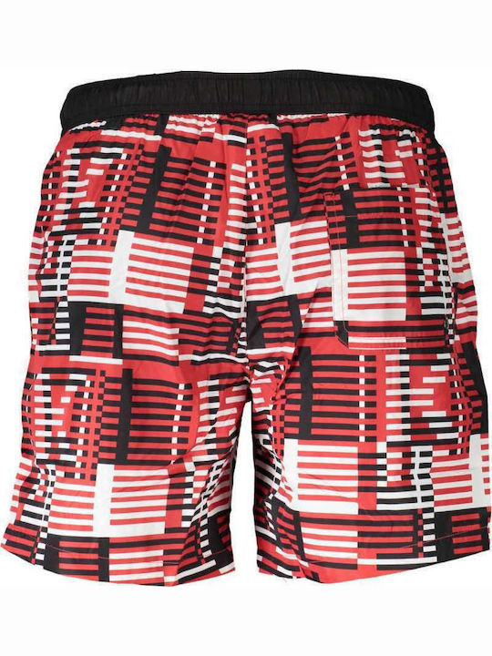 Karl Lagerfeld Herren Badebekleidung Shorts Rot mit Mustern