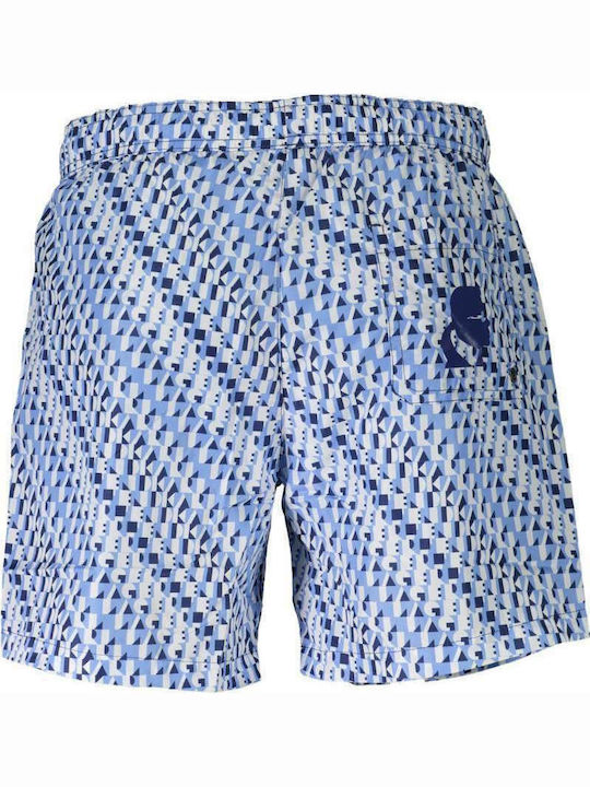 Karl Lagerfeld Men's Swimwear Shorts Multicolour with Patterns KL20MBM09_AZZURRO_SKYNAVY