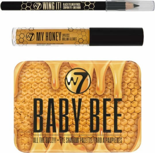 W7 Cosmetics Bee-Utiful Makeup Set for Eyes & Lips 3pcs