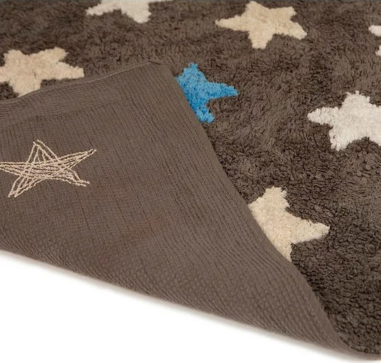 Baby Adventure Stars Kinder Teppich Sterne Braun 120x170cm