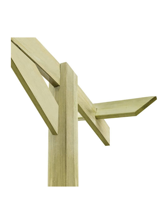 Gartenbogen aus Holz in Braun Farbe 180x40x210cm