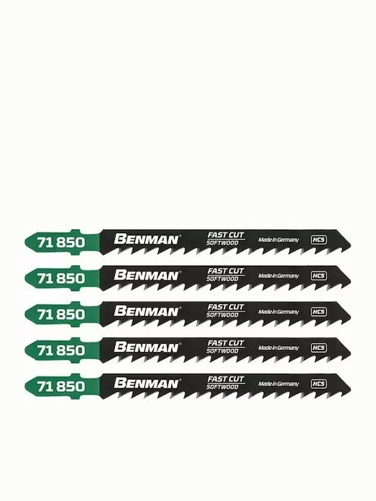 Benman T144D Jig Saw Blade for Wood 100mm 5pcs 71850