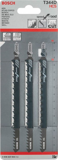 Bosch T344D Λάμες για Ξύλο 152mm 3τμχ