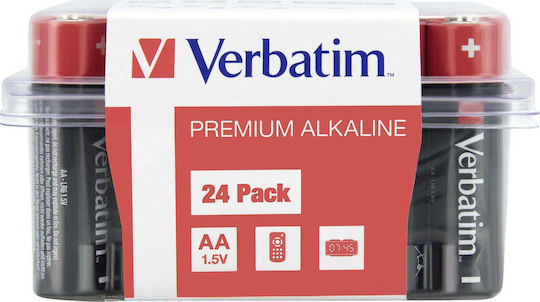 Verbatim Baterii Alcaline AA 1.5V 24buc 49505