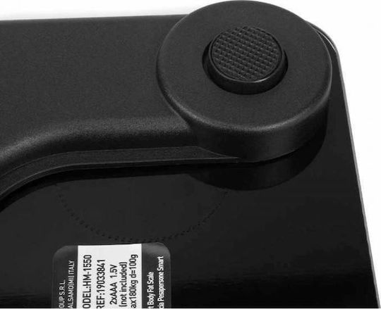 Hoomei Digital Badezimmerwaage mit Körperfettmessung in Schwarz Farbe HM-1550