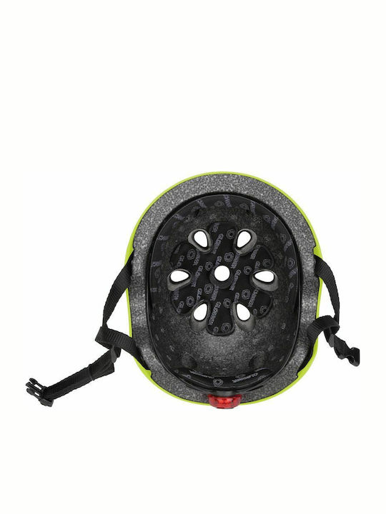 Globber Primo Lights Kids' Helmet for City Bike Green with LED Light XS/S (48-53 cm) Lime Green
