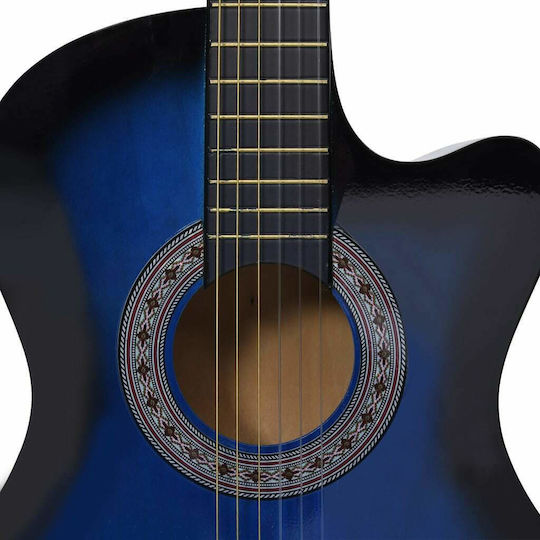 vidaXL Ακουστική Κιθάρα Cutaway Blue