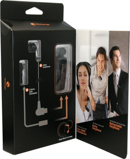 iXchange UA-28 In-ear Bluetooth Handsfree Ακουστικό Πέτου Μαύρο